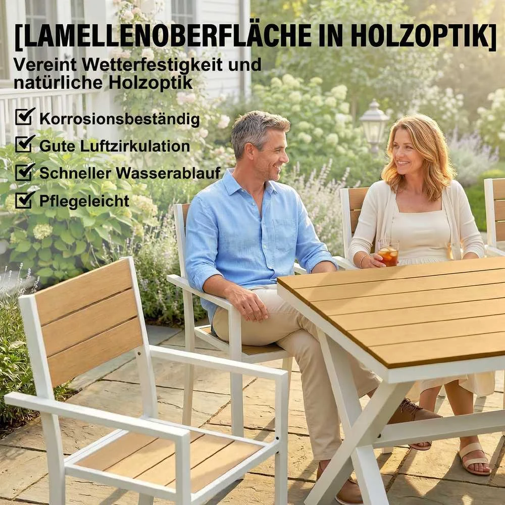 Lauko baldų komplektas Sodo baldų komplektas 160 x 86 cm 7 vnt.