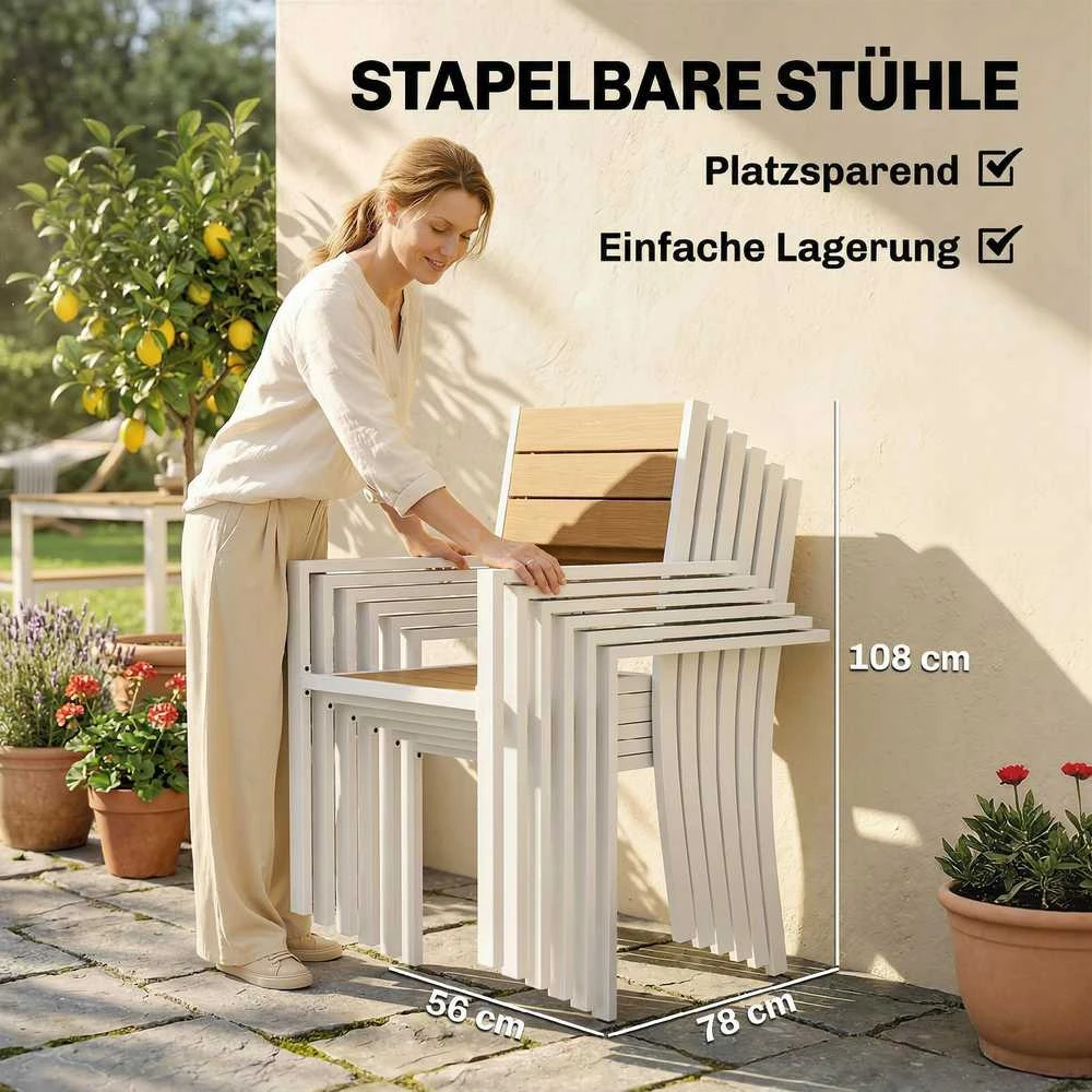 Lauko baldų komplektas Sodo baldų komplektas 160 x 86 cm 7 vnt.