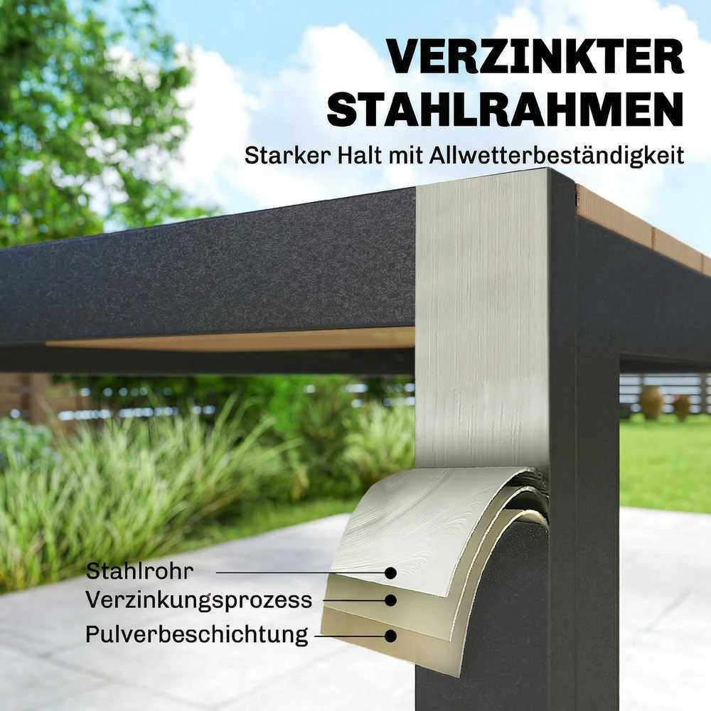 Lauko baldų komplektas Sodo baldų komplektas 146 cm 7 vnt.