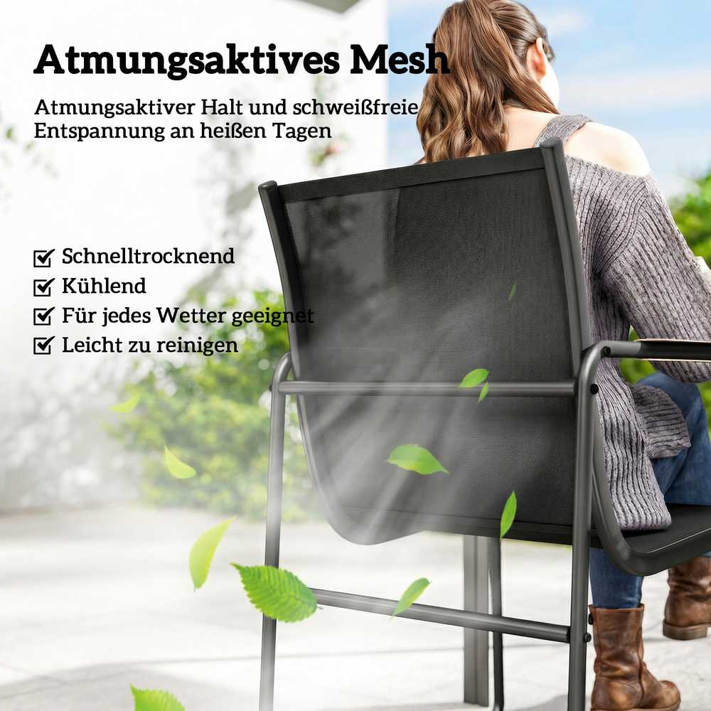 Lauko baldų komplektas Sodo baldų komplektas 150 x 80 cm 7 vnt.