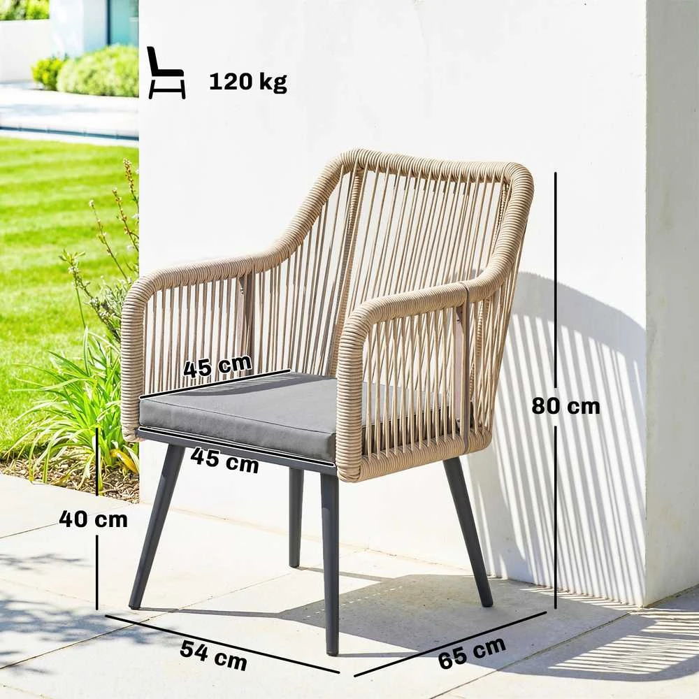 Lauko baldų komplektas Sodo kėdžių rinkinys 54×65×80 cm 2 vnt.