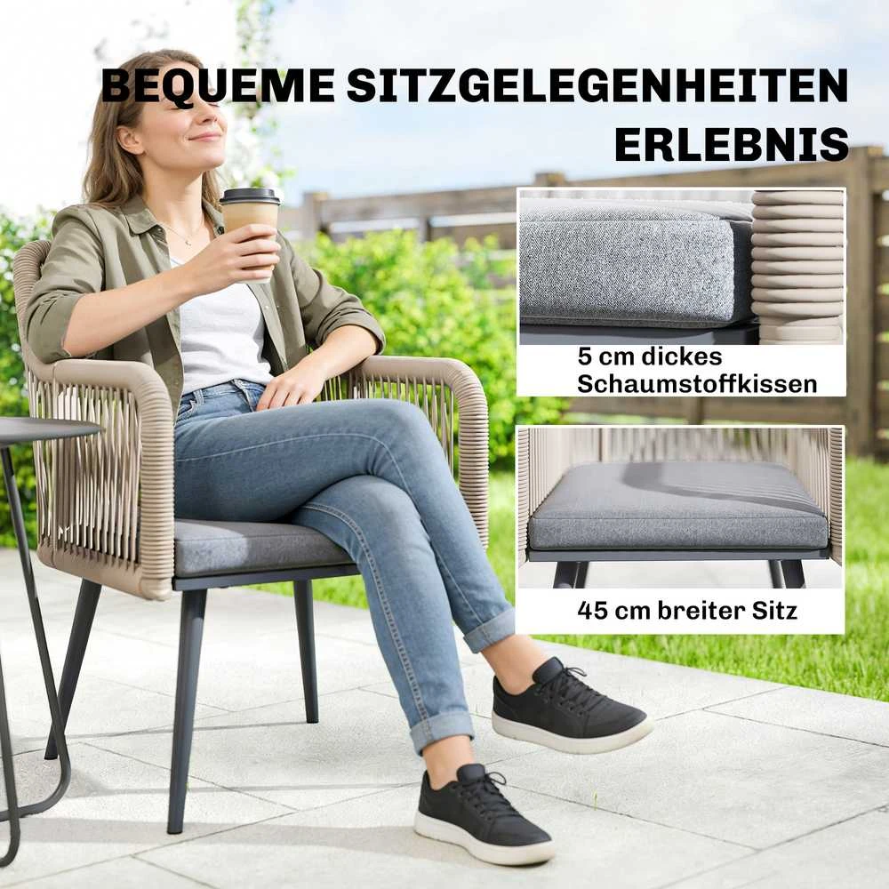 Lauko baldų komplektas Sodo kėdžių rinkinys 54×65×80 cm 2 vnt.