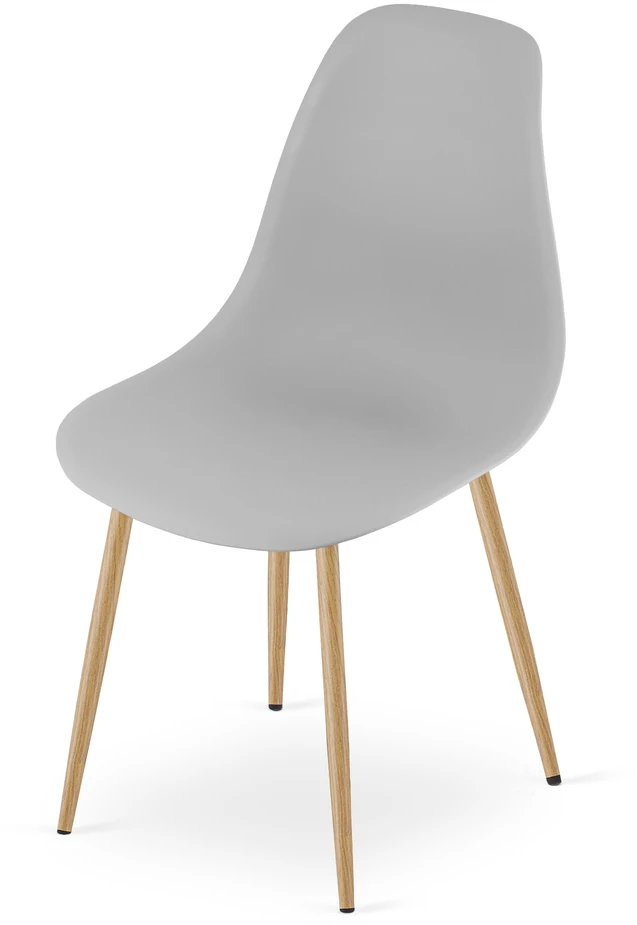 Lauko baldų komplektas Leobert Stalo ir 4 kėdžių komplektas su kvadratiniu stalu, Sonoma ąžuolo, baltos ir pilkos spalvų, 80 × 80 × 75 cm