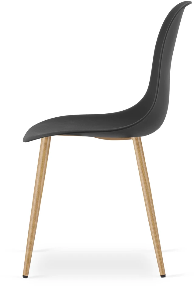 Lauko baldų komplektas Valora Stalo ir 4 kėdžių komplektas, ąžuolo sonoma / juodas, 120 × 80 × 75 cm