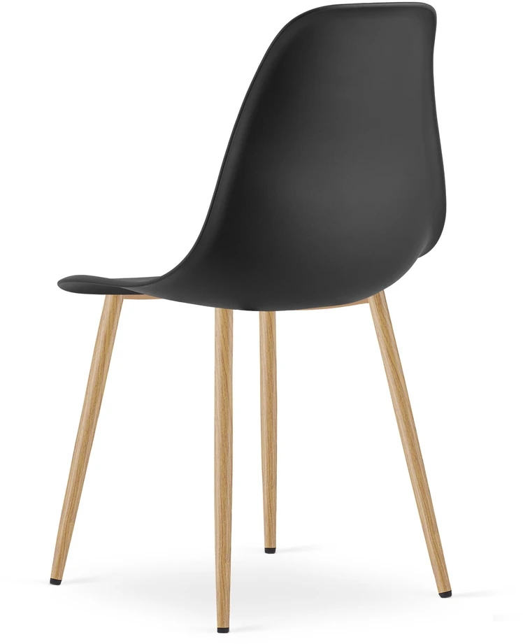 Lauko baldų komplektas Valora Stalo ir 4 kėdžių komplektas, ąžuolo sonoma / juodas, 120 × 80 × 75 cm