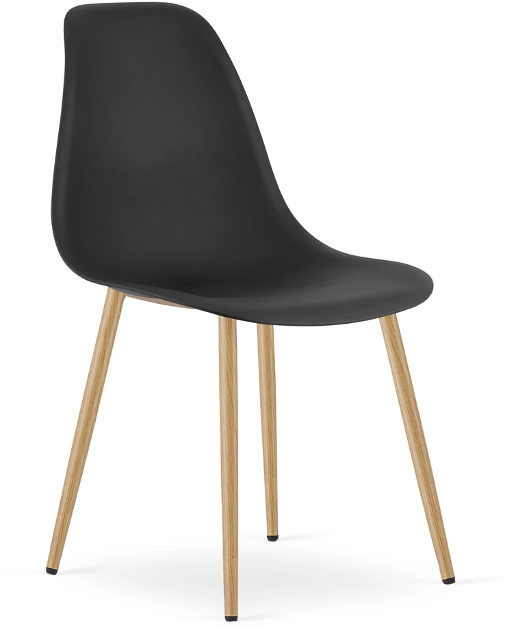 Lauko baldų komplektas Valora Stalo ir 4 kėdžių komplektas, ąžuolo sonoma / juodas, 120 × 80 × 75 cm