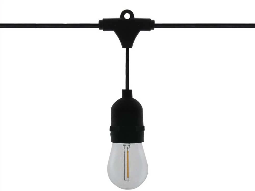 Lauko girlianda su 10 LED lemputėmis E27, 10 m