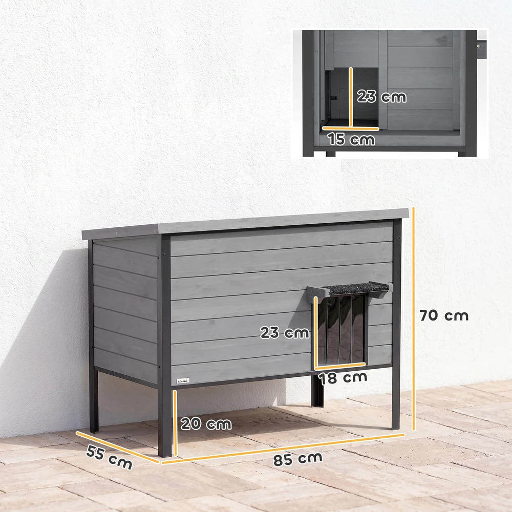 Lauko kačių namelis 85x55x70 cm