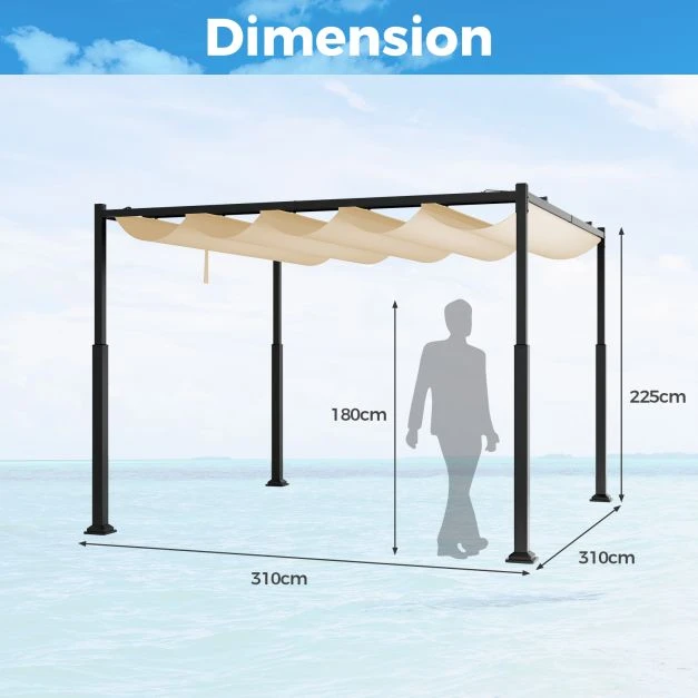 Lauko pergola 3 m x 3 m