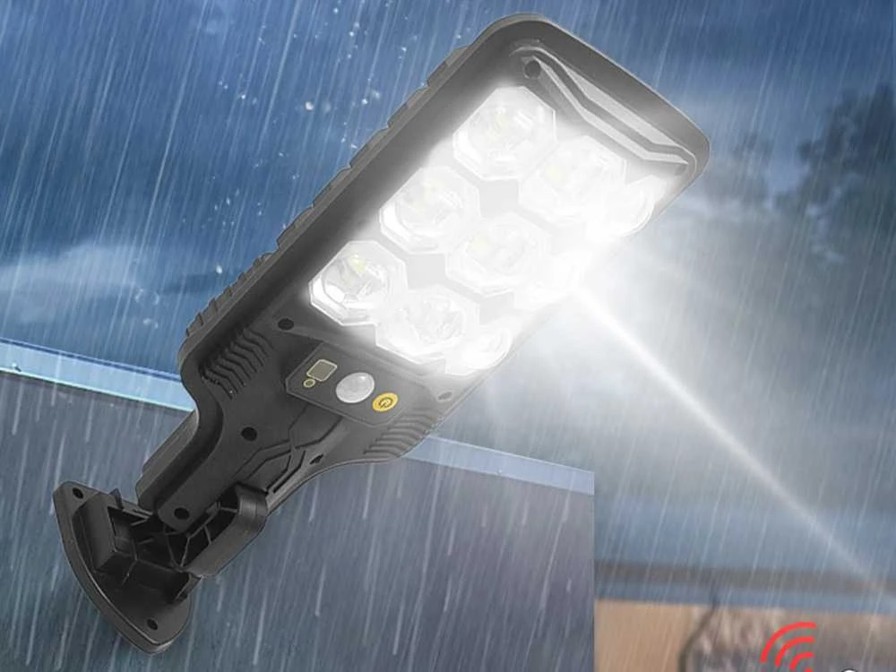 Lauko saulės šviestuvas su judesio ir šviesos jutikliais HS-8037-B