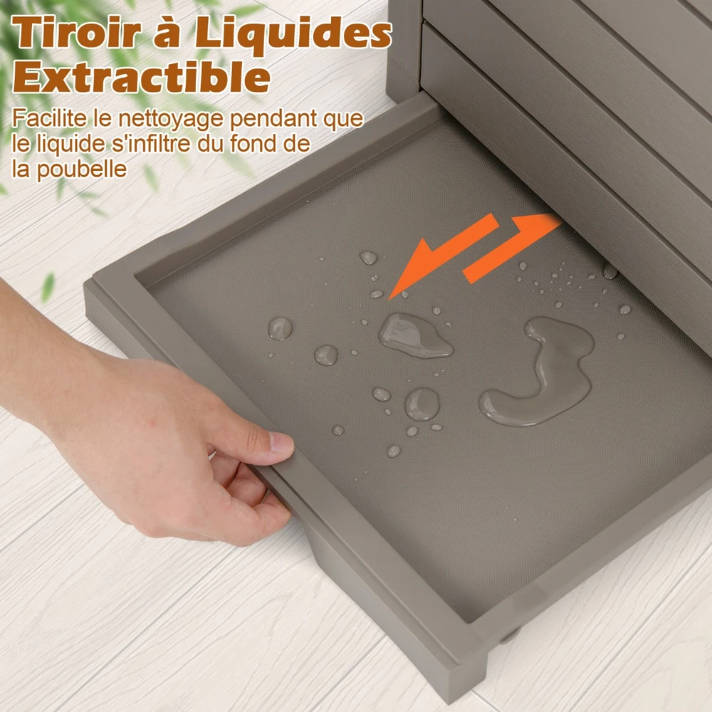 Lauko šiukšlių konteineris 118 L