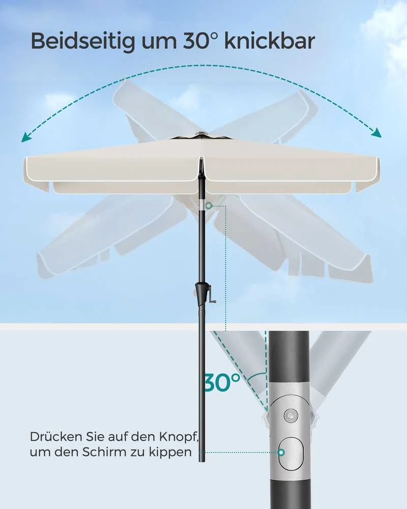 Songmics Lauko skėtis 300 x 200 cm