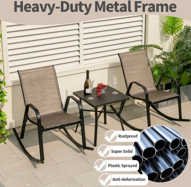 Lauko supama kėdė ruda 2 vnt.