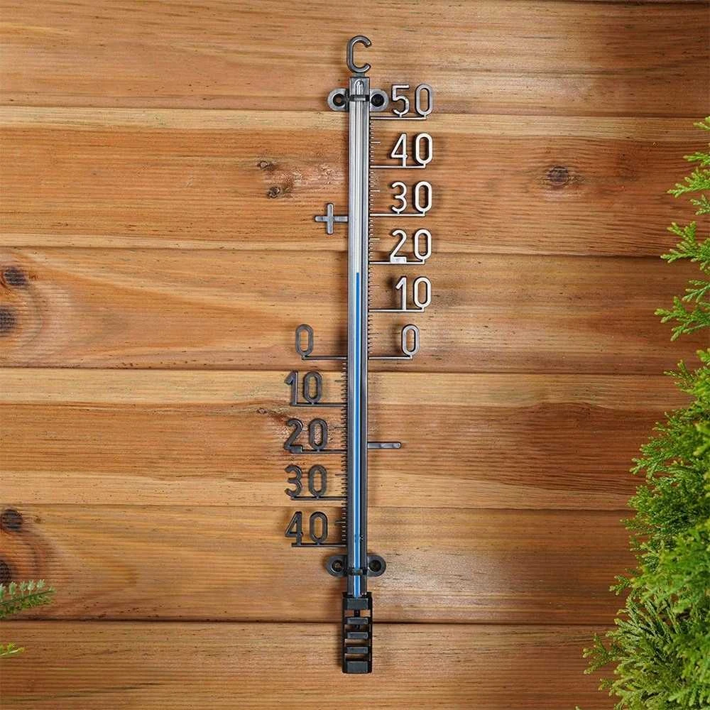 ProGarden Lauko termometras Juodas 41 cm