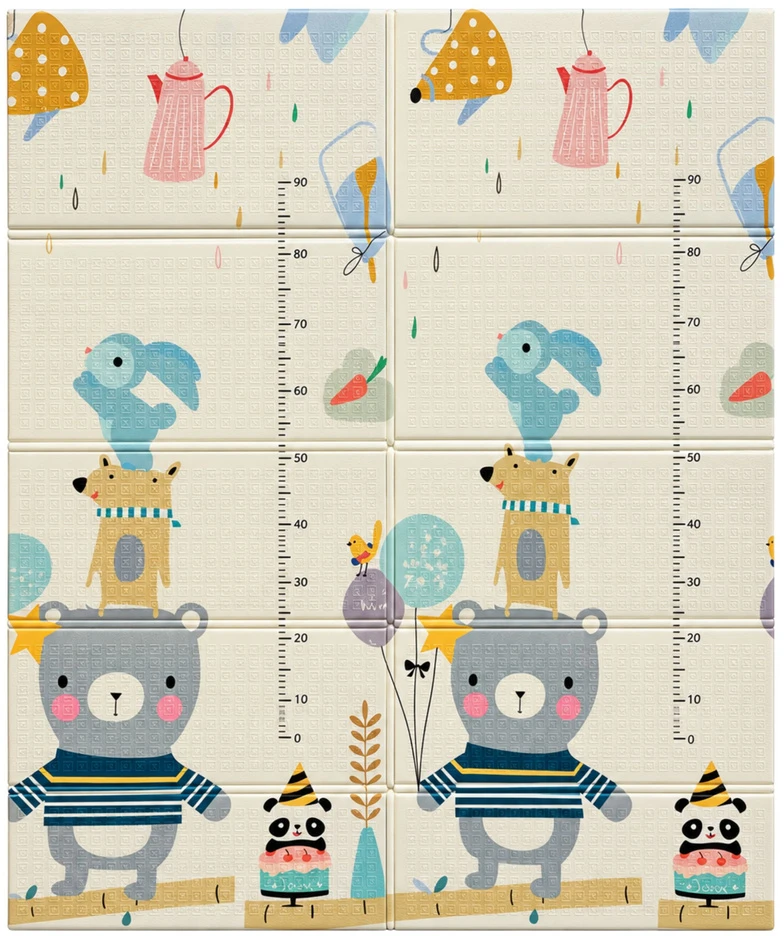 Lean Toys Lavinamasis kilimėlis, lankstomas, dvipusis, 180 × 200 cm