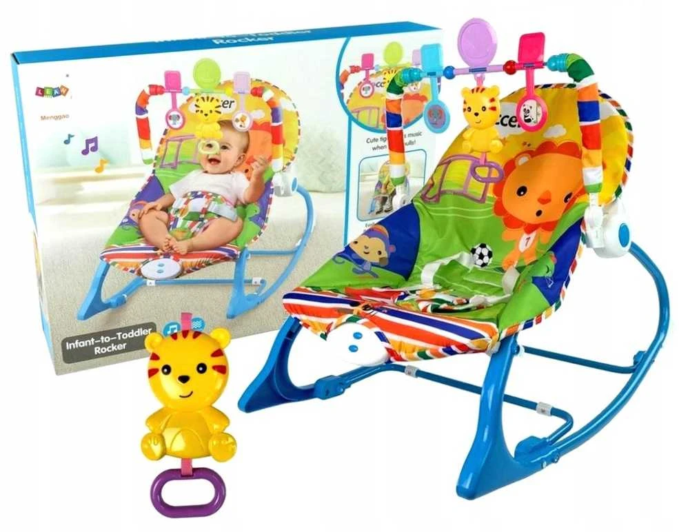 Lean Toys 2-in-1 sūpuoklė-kėdutė su tigru