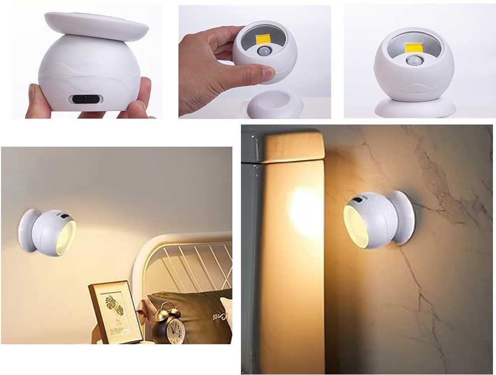 LED COB Lemputė su Judesio Jutikliu ir Magnetine Pagrindo Sistema