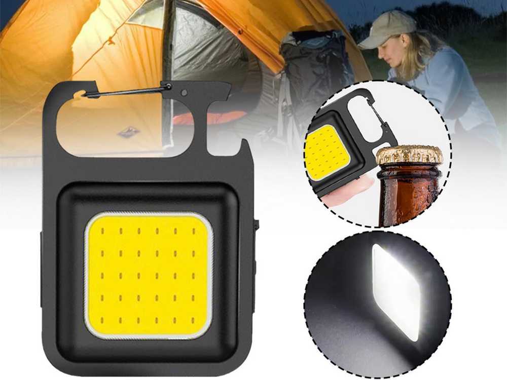 Verk Group LED COB Raktų Pakabukas su Magnetu ir USB Įkrovimu