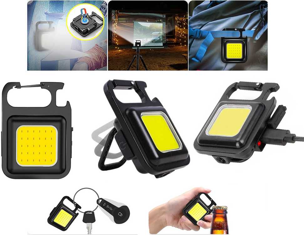 Verk Group LED COB Raktų Pakabukas su Magnetu ir USB Įkrovimu