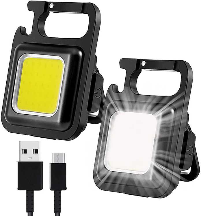 Verk Group LED COB Raktų Pakabukas su Magnetu ir USB Įkrovimu