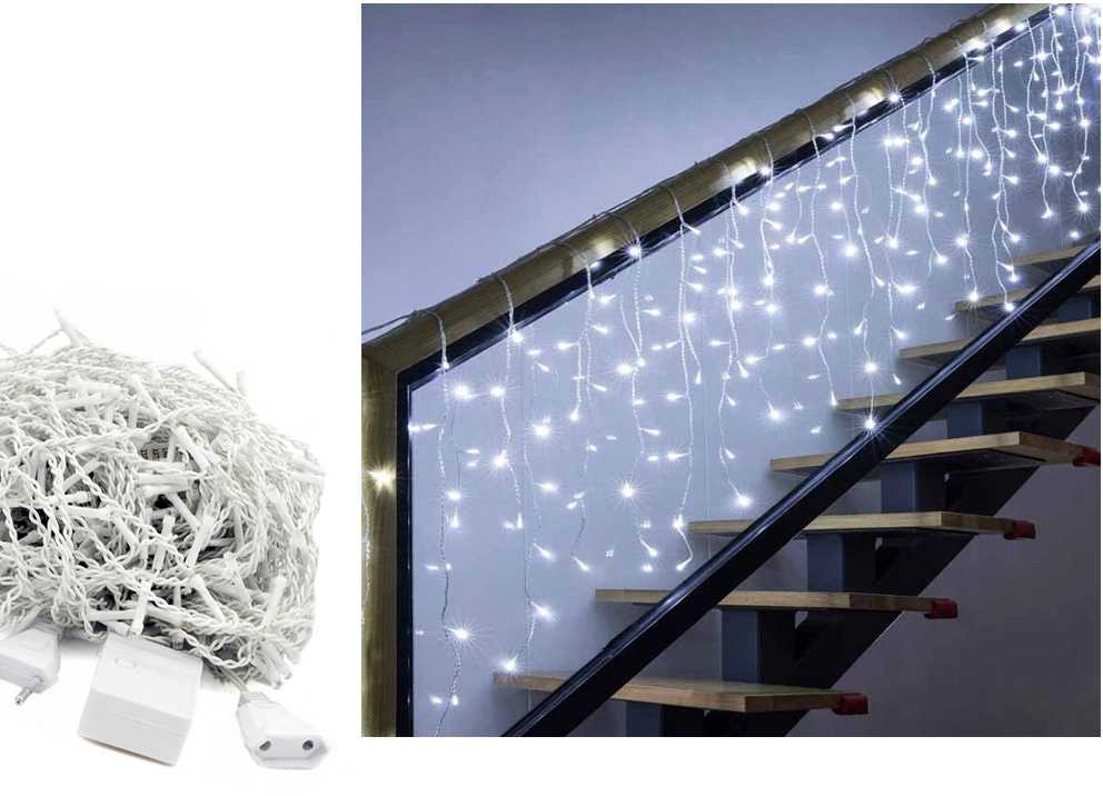 LED girlianda 300 šviesos diodų, 10 m, šaltai balta