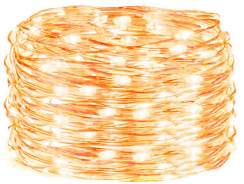 Springos LED kalėdinė girlianda, 300 mikro LED, 8 režimų, šiltai balta, 33 m