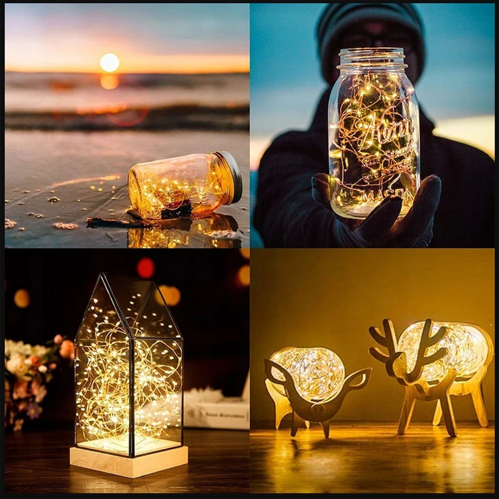Springos LED kalėdinė girlianda, 300 mikro LED, 8 režimų, šiltai balta, 33 m