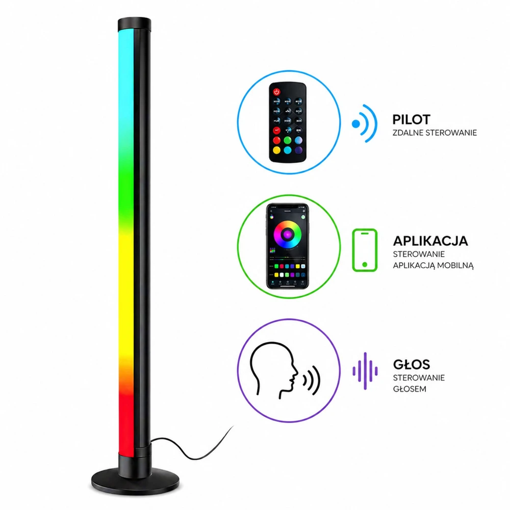 Lean LED kampinis grindinis šviestuvas 90 cm