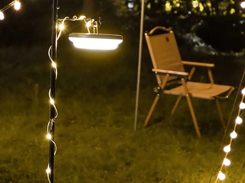 LED kempingo lempa su akumuliatorium, 8 m