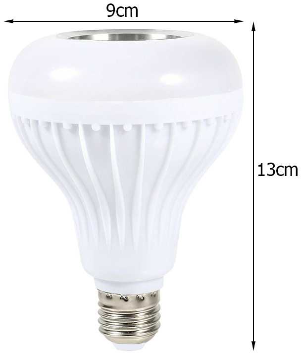 LED lemputė RGB su Bluetooth garsiakalbiu ir nuotoliniu valdymu