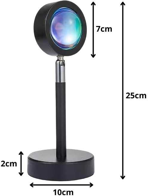 LED projektorius lempa su RGB spalvų imitacija ir nuotoliniu valdymu