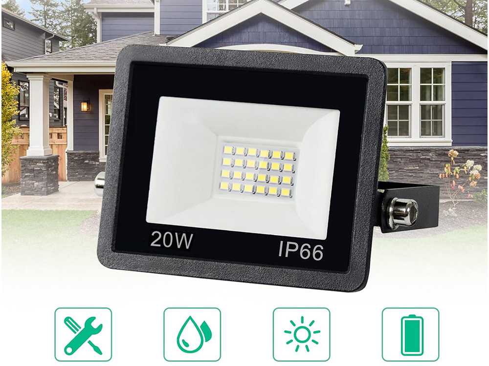 LED prožektorius 20W 6000K IP66