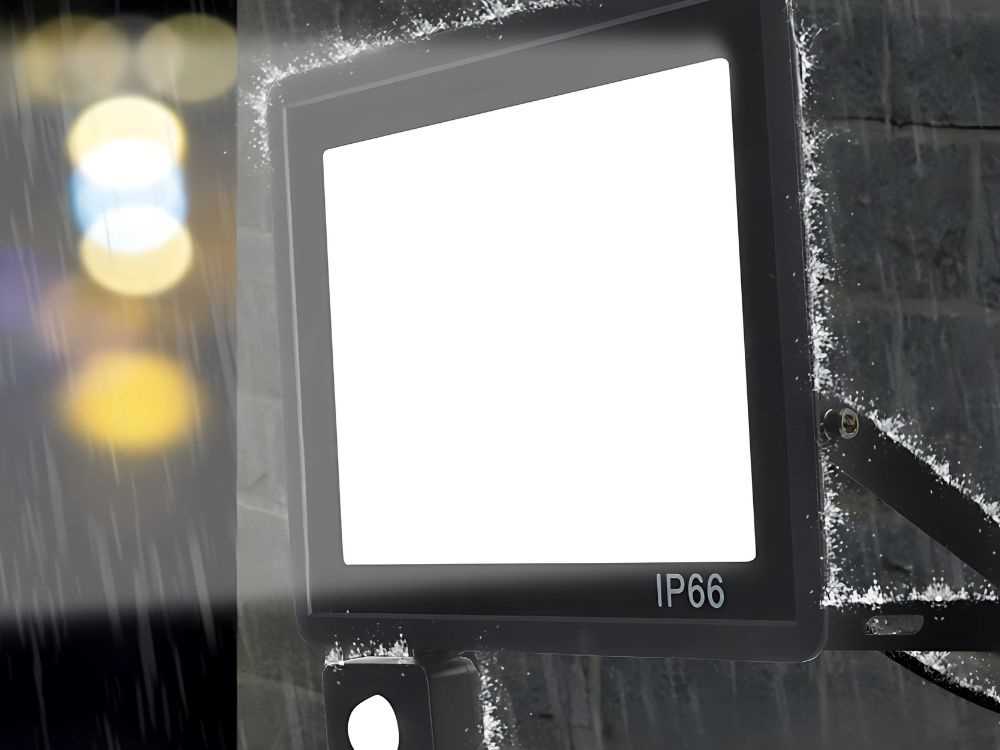LED Prožektorius su Judesio ir Prieblandos Jutikliais 100W 6000K IP66
