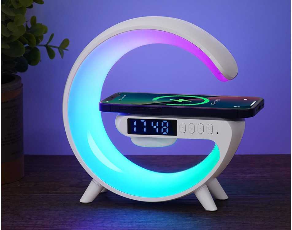 LED RGB stalinė lempa su belaidžiu įkrovikliu