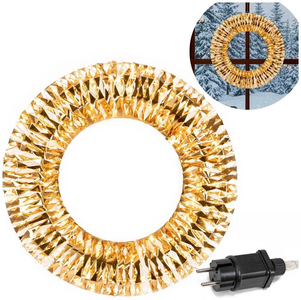 LED šventinis vainikas Springos CL1246 360 LED 45 cm