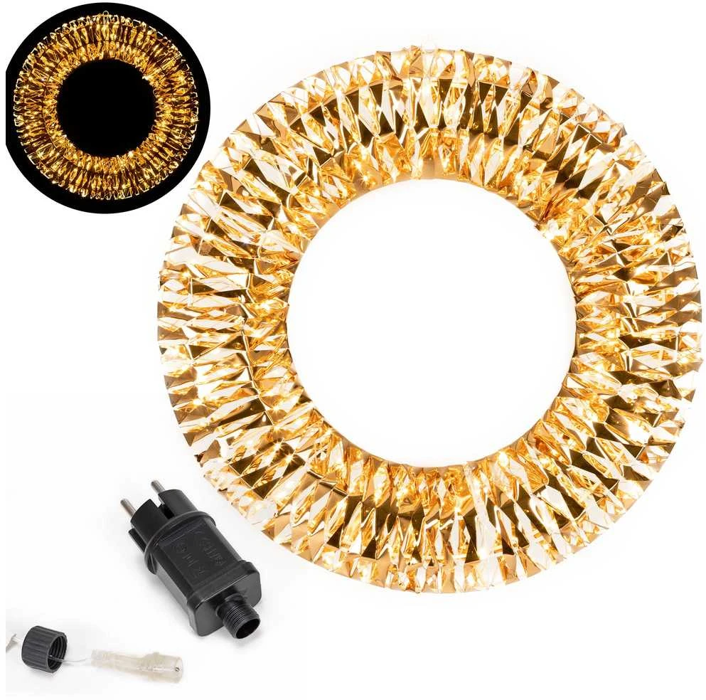 LED šventinis vainikas Springos CL1246 360 LED 45 cm