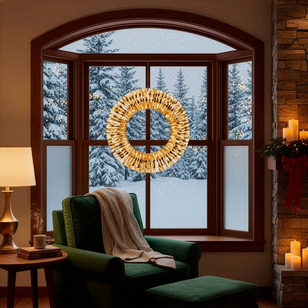 LED šventinis vainikas Springos CL1246 360 LED 45 cm