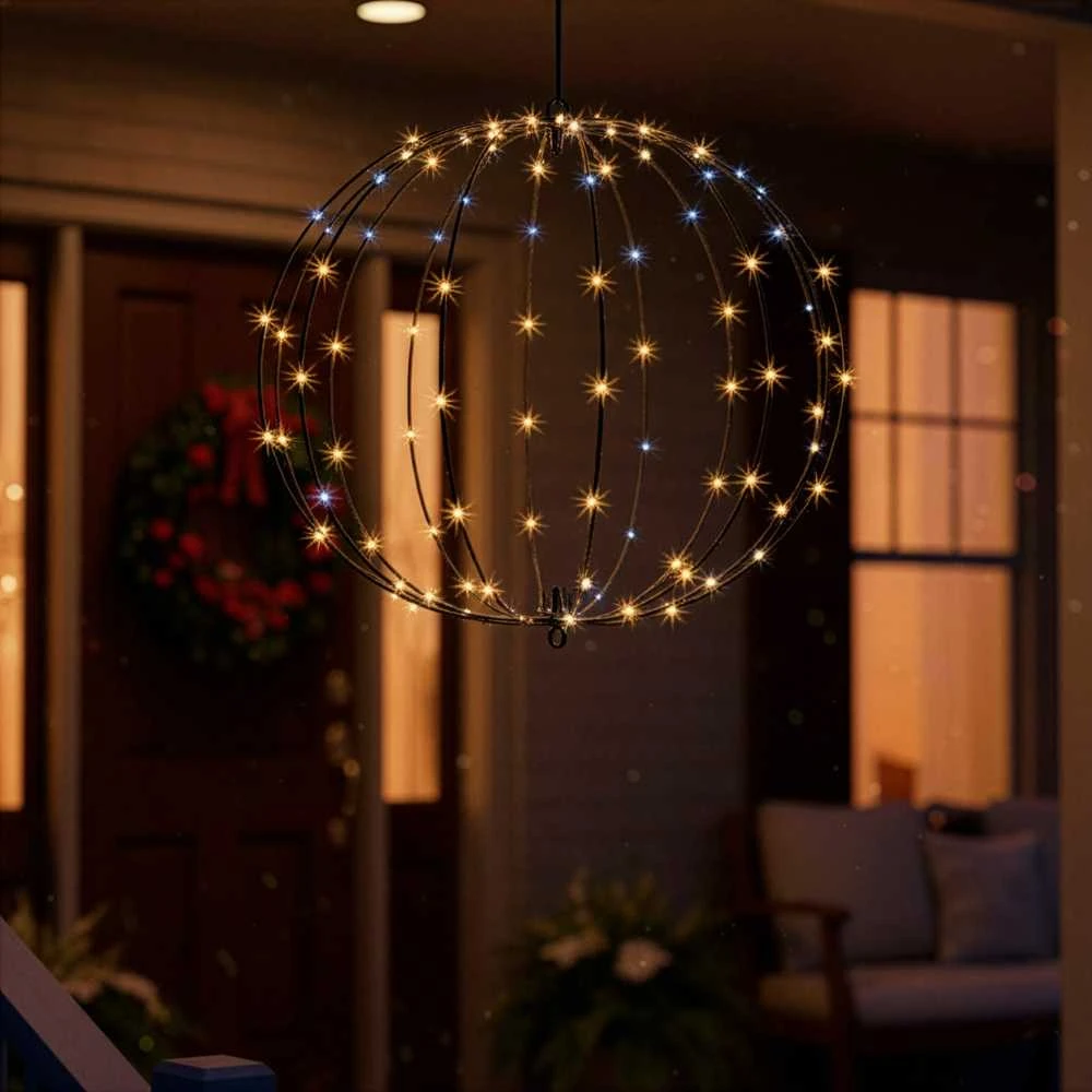 Springos LED šviesos sfera 112 LED šiltai balta