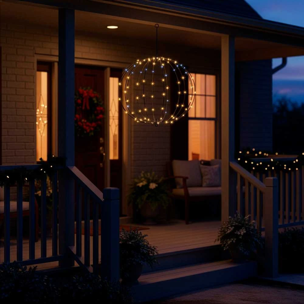 Springos LED šviesos sfera 112 LED šiltai balta