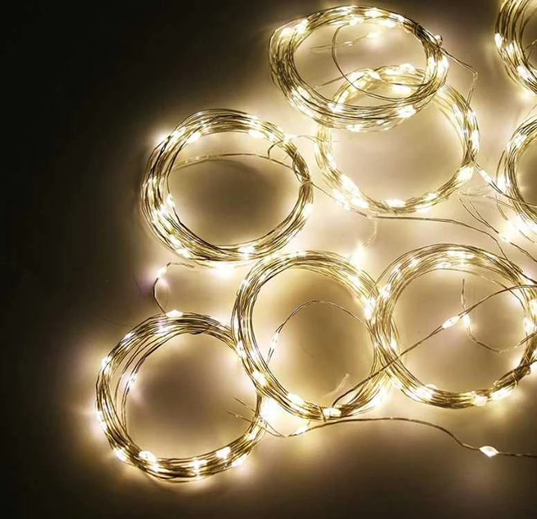 LED šviesos užuolaida 300 šiltai baltų lempučių 3x3 m