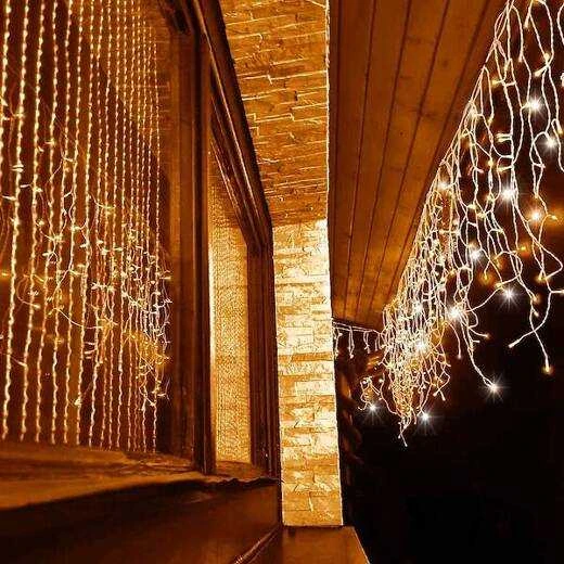 LED varveklio girlianda Springos CL0517, 500 LED, šiltai balta su šaltai balto mirksėjimu