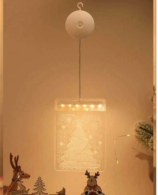 LED vitražas langui, 17 x 11,5 cm, šiltai baltas