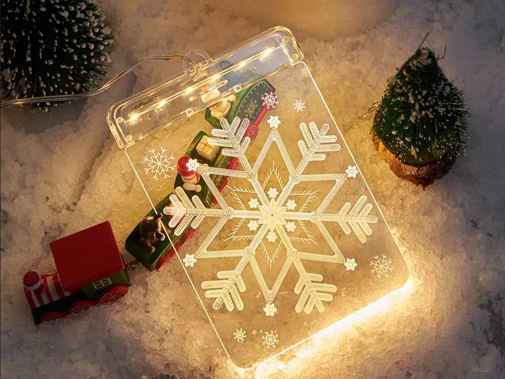 LED vitražas langui, 3D, 42 cm