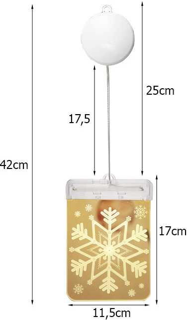 LED vitražas langui, 3D, 42 cm