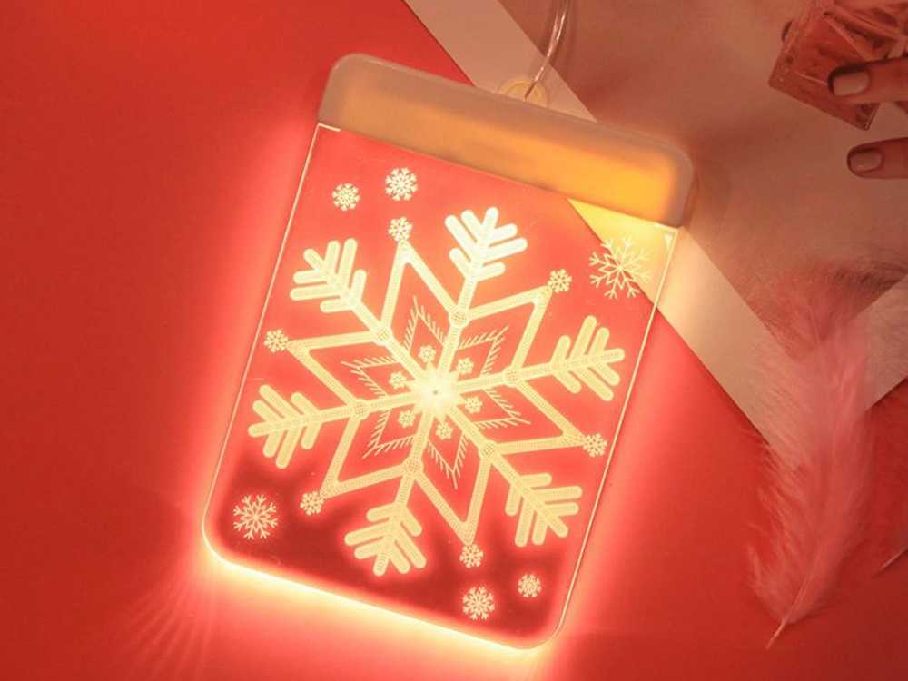 LED vitražas langui, 3D, 42 cm