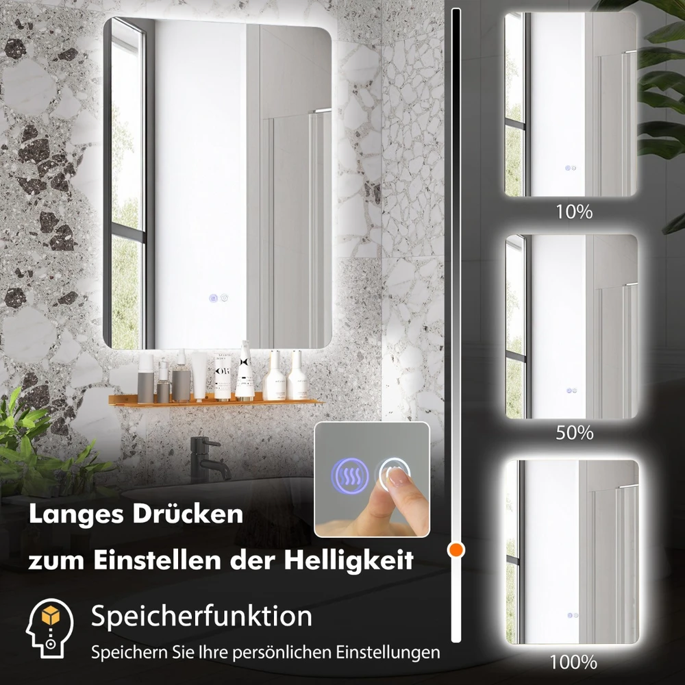 LED vonios veidrodis 70 x 50 cm