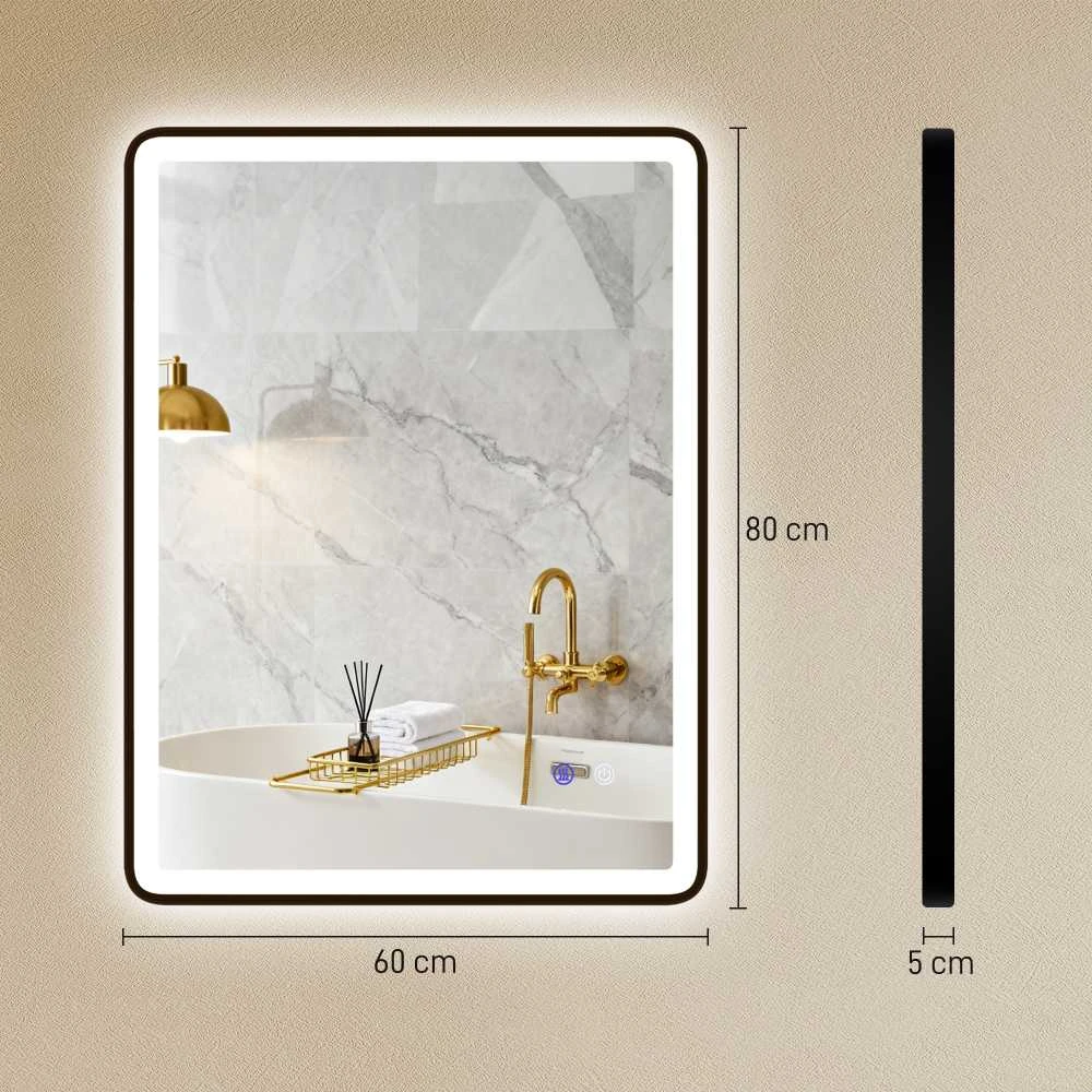 LED vonios veidrodis 80 x 60 cm