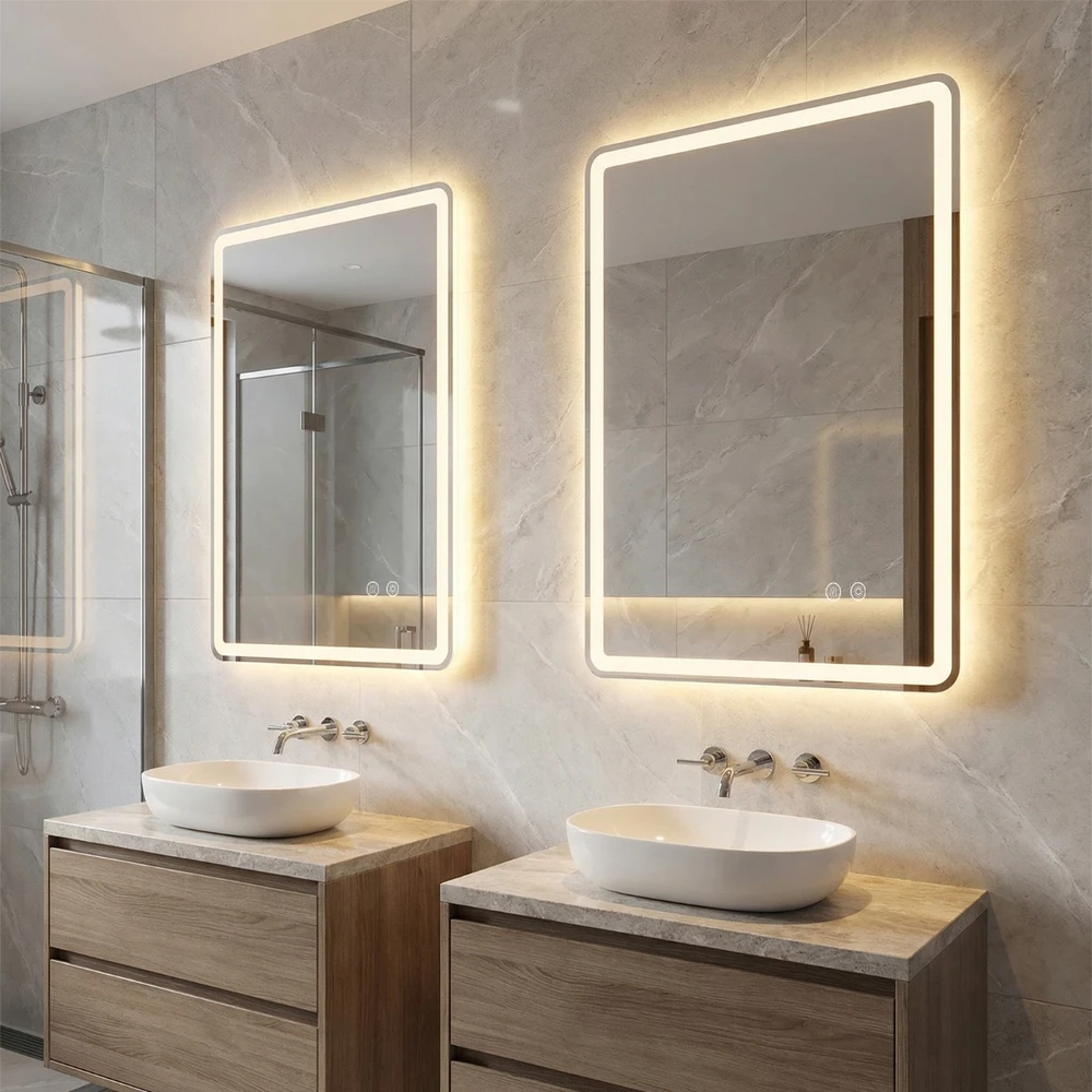 LED vonios veidrodis 80 x 60 cm