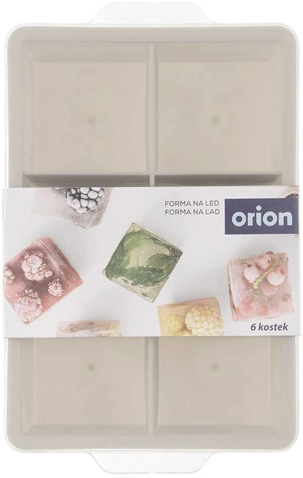 Orion Ledų forma XXL su silikoniniu dangčiu, 18,5x12x5 cm, kreminė
