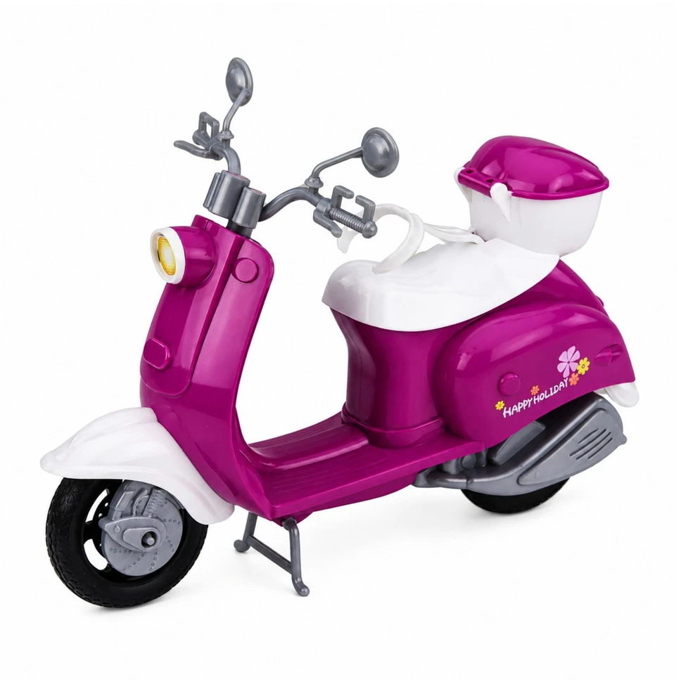 Lean Toys Lėlė Anlily su motoroleriu ir priedais, 30 cm
